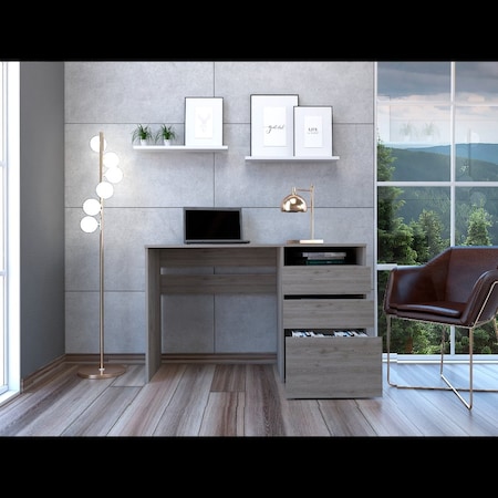 Tuhome 17.1 in. D X 29.5 in. H, 47.4 in. W X Laminate, Light Gray ELZ5693